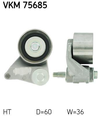 Galet tendeur de courroie de distribution (Galet tendeur de courroie crantée) SKF ref. VKM 75685